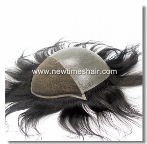 LD12-03 Skin-Gauze-Base-with-French-Lace-Front-Hair-Replacement-System-2
