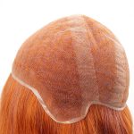 Perruque non chirurgicale entièrement en dentelle française de couleur rouge | New Times Hair