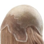 LJ2704: Toupet V-bouclé en peau super fine avec le devant en dentelle pour femmes | New Times Hair