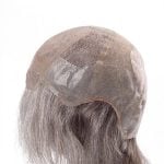 Perruque de capuchon complet sur mesure de haute qualité en silicium antidérapant de cheveux gris pour hommes | New Times Hair