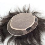 Toupet à base de dentelle avec haut en soie avec racine de cheveux naturelle pour hommes | New Times Hair